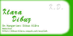 klara dibuz business card