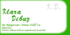 klara dibuz business card